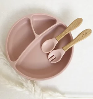 Set de repas Rose poudré (sans la gravure)