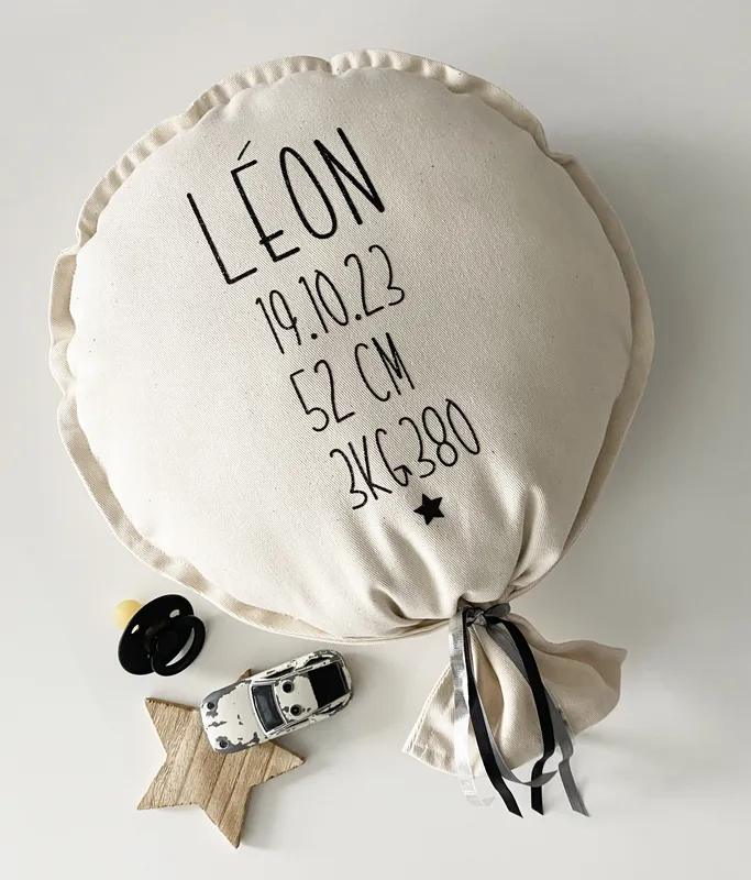 Ballon naturel motif étoile