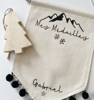 Porte médailles de ski personnalisé pour champion!