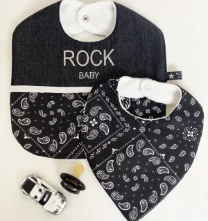 Duo de bavoirs Baby Rock