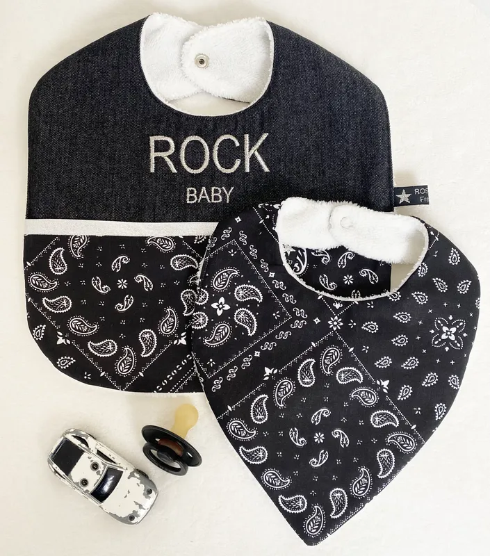 Duo de bavoirs Baby Rock