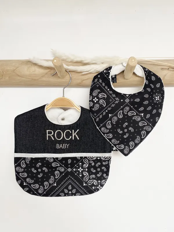 Duo de bavoirs Baby Rock – Image 2