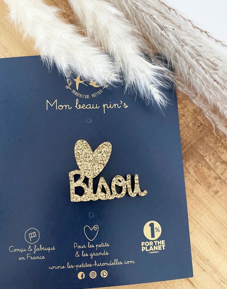 Pin's Bisou doré – Image 2