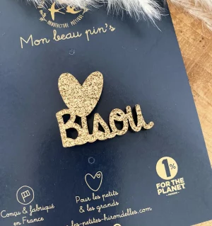 Pin's Bisou doré