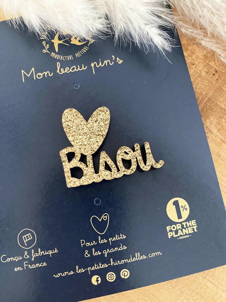 Pin's Bisou doré
