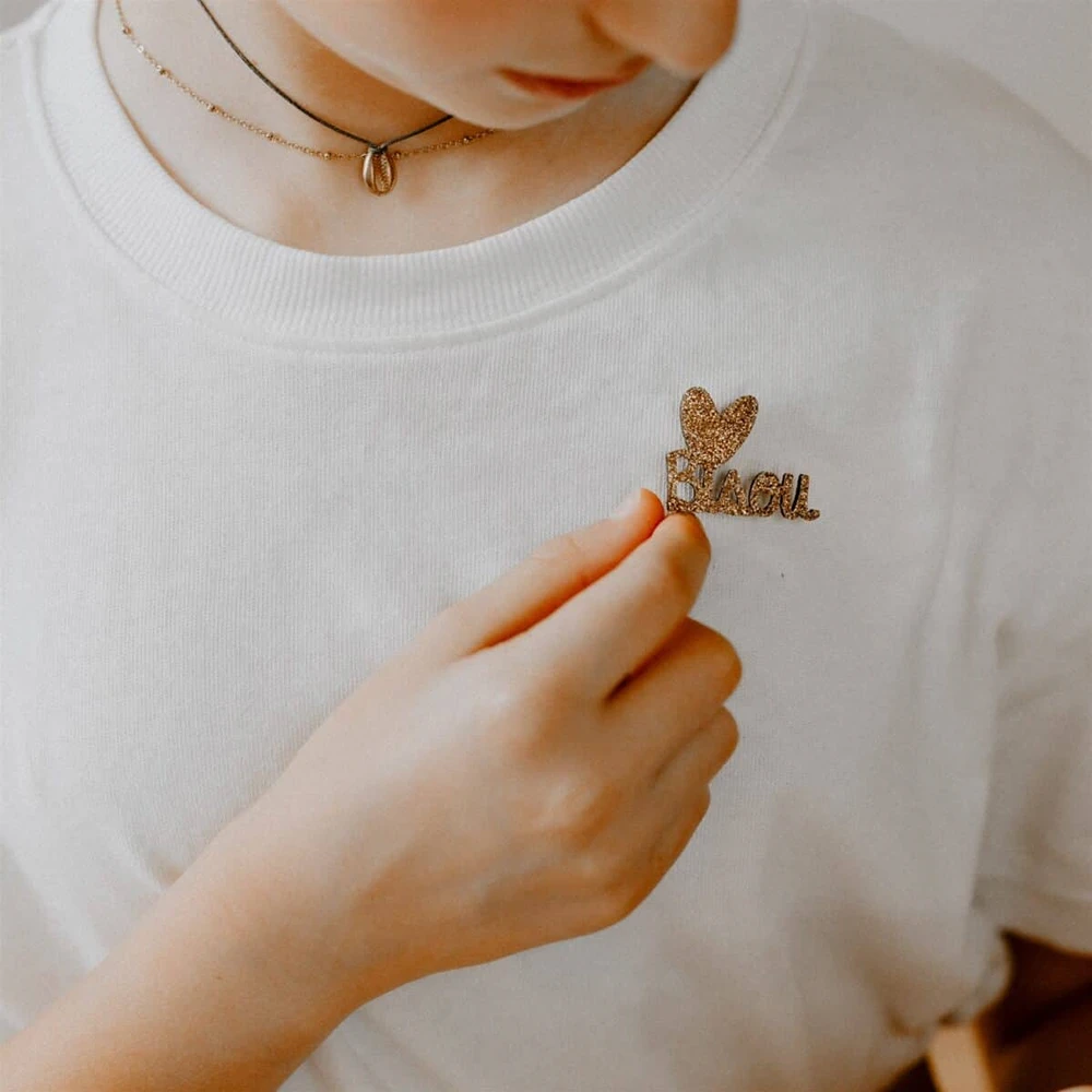 Pin's Bisou doré – Image 3
